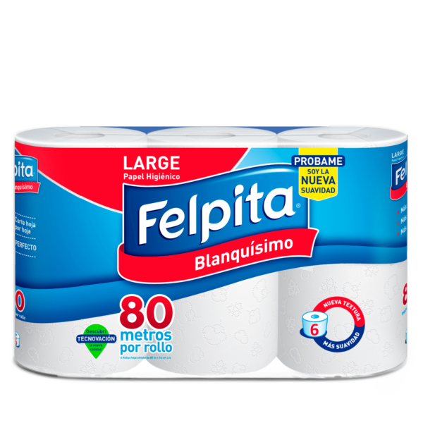 Papel Higienico pack 6x80m FELPITA