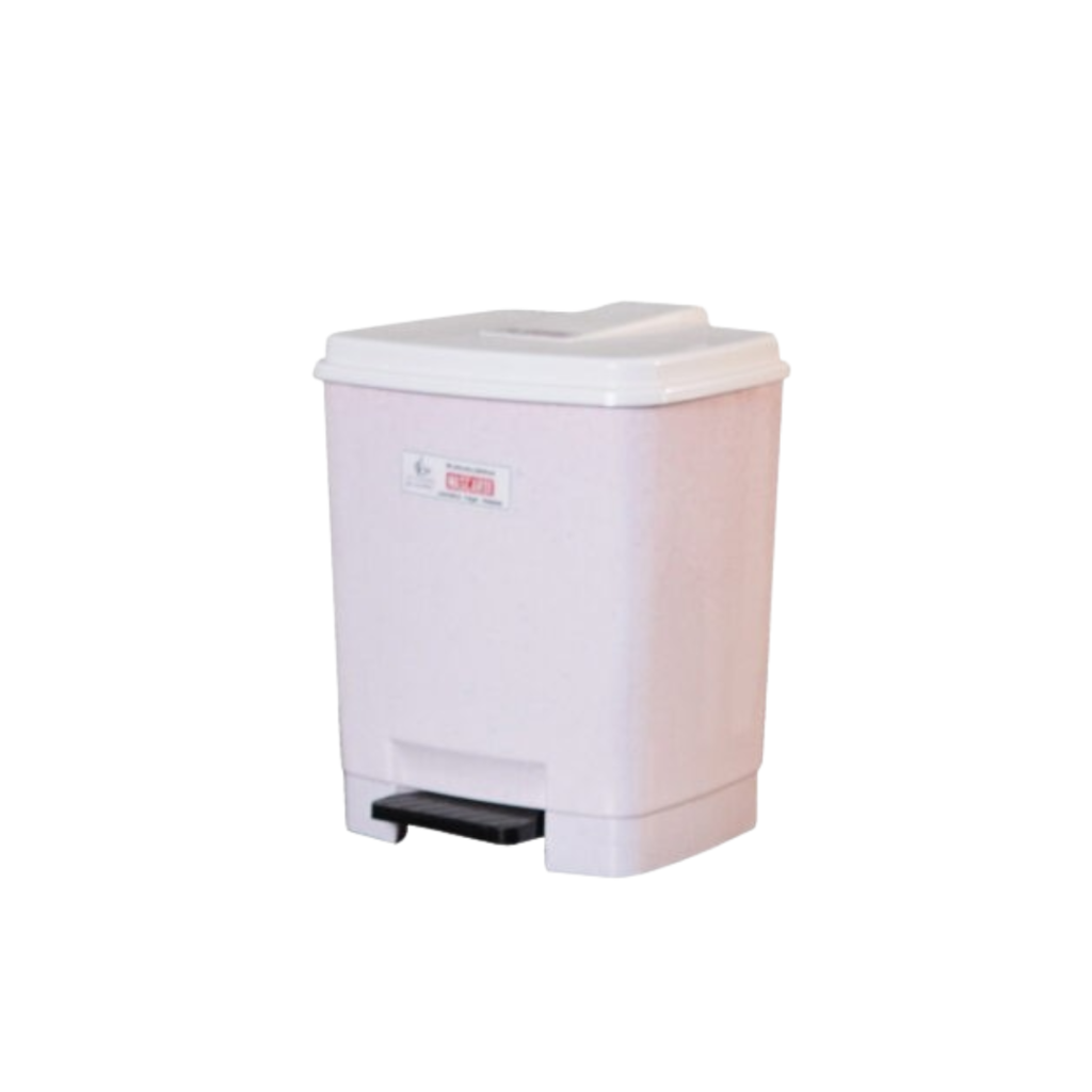 Cesto con tapa a pedal 5L Blanco (M)