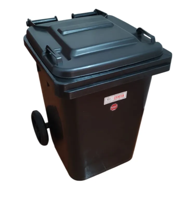 Contenedor Negro con ruedas 80L (M)