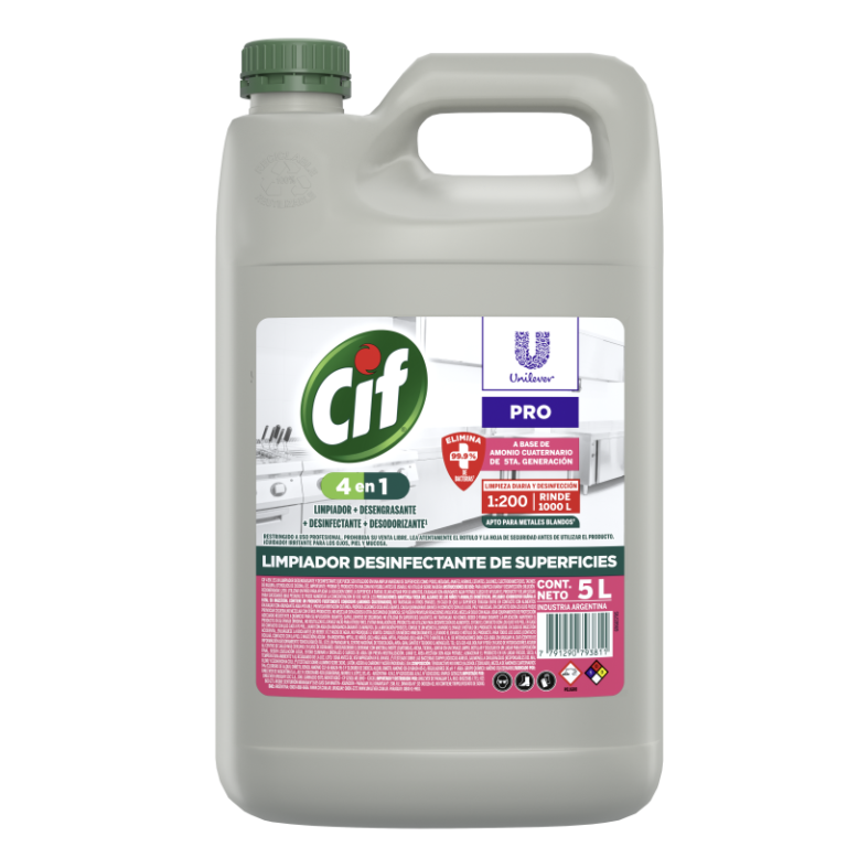 ​CIF 4en1 5L desengrasante y desinfectante profesional