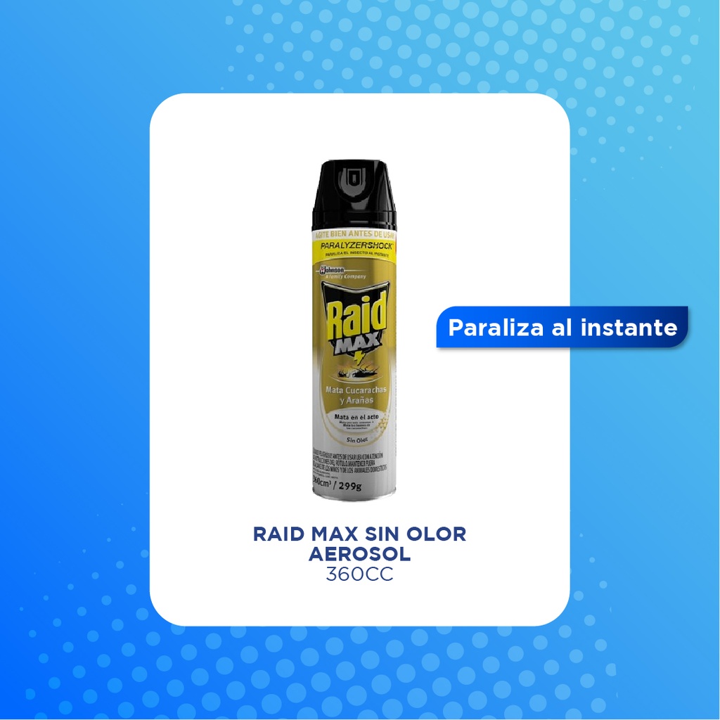 RAID AERO MAX sin olor 360cc