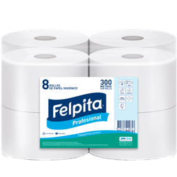 Papel Higienico 8x300m cono chico FELPITA